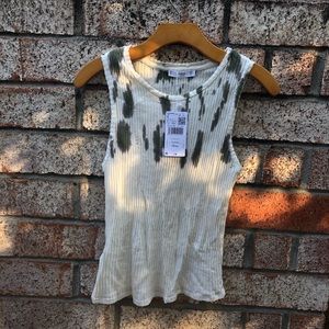 NWT Mango ribbed knit tie dye tank top - RARE